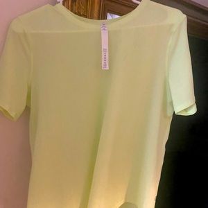 Womens Lululemon neon yellow shirt